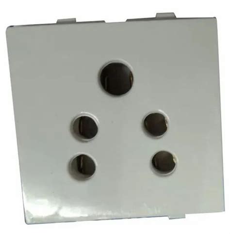 White Polycarbonate A Anchor Penta Modular Pin Socket For Electric