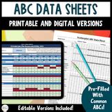 Editable Abc Data Sheets For Aba Therapy By Aba Simplified Tpt