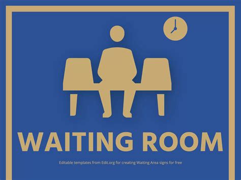 Printable Waiting Area Sign Templates