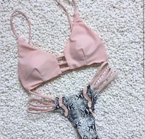 Pastel Pink Bikini Women S Fashion Swimwear Bikinis Swimsuits On Carousell