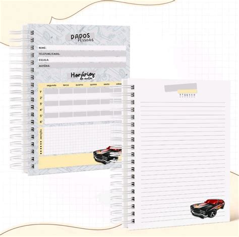 Agenda Escolar Teen Hot Wheels Arquivo Digital Elo