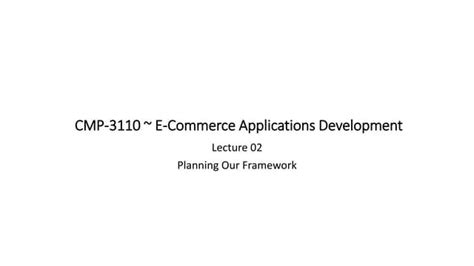 E-Commerce Applications Development | PPT