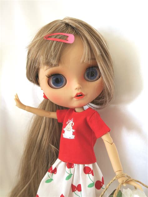 NEW Cool Doll Fabric Blythe Blonde Hair Highlights Naked For Modifying Or With Clothes Joint