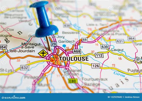 toulouse  map stock photo image  tolosa travel