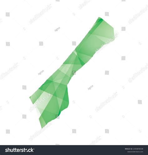 Vector Illustration Gaza Strip Map Green Stock Vector Royalty Free