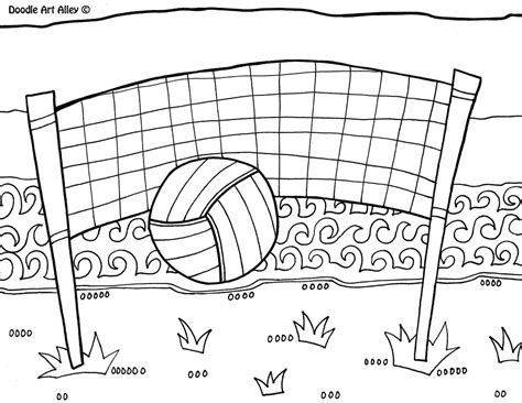 Sports Coloring Pages Doodle Art Alley