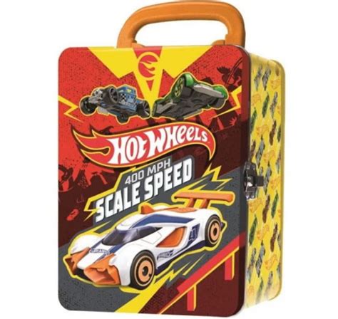 Maleta Met Lica Hot Wheels Box Para Carrinhos Armaz M