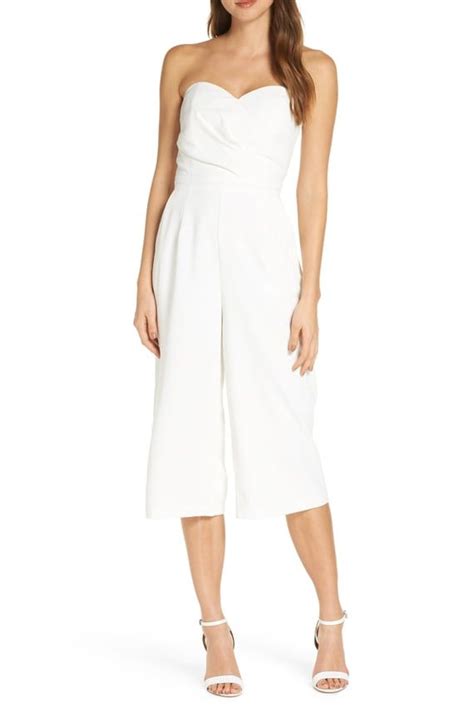 Adelyn Rae Julian Strapless Culotte Jumpsuit Nordstrom Culotte