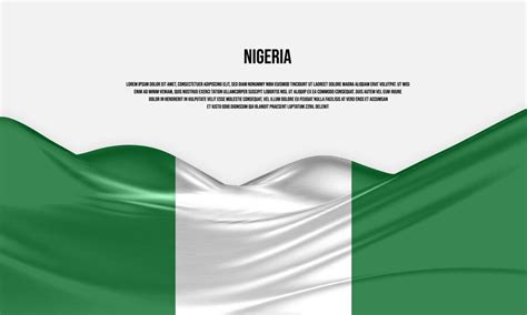 Premium Vector | Nigeria flag design. waving nigerian flag made of ...