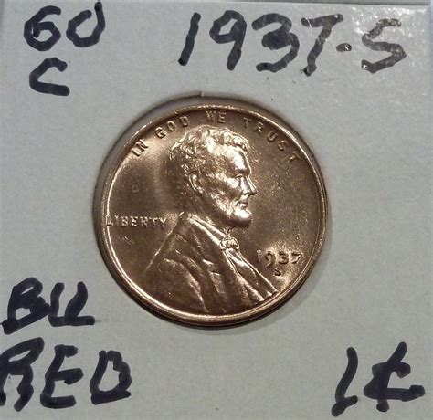 S Red Uncirculated Lincoln Wheat Cent Bu C For Sale Buy