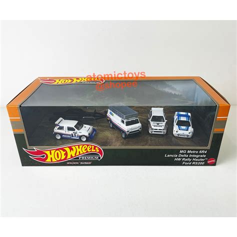 Hot Wheels Ford Rs Mg Metro R Lancia Delta Hw Rally Hauler Premium Collector Display Sets