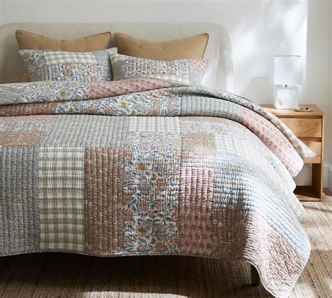 Hazel Patchwork Quilt Quilted Sham Bed Spreads Pottery Barn Quilts