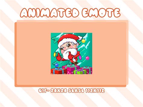 Fuck Santa Claus Animated Emote Christmas Animated Santa Twitch Discord Youtube Emote Fuck