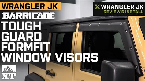 Jeep Wrangler Jk Barricade Tough Guard Formfit Window Visors Review And Install Youtube