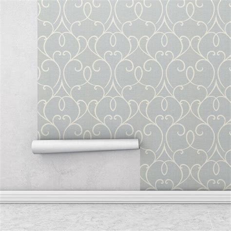 Papel De Parede Adesivo MoDelo Jeans Arabescos Nude Laminação MadeiraMadeira