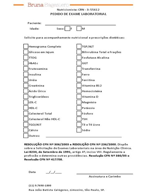 Modelo De Pedido De Exame - Pedido de Exame | PDF