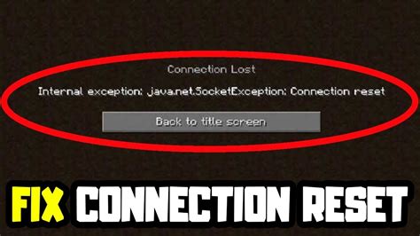 How To Fix Connection Reset Error In Minecraft Youtube