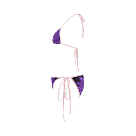 Purple Circles Custom Bikini Swimsuit Id D