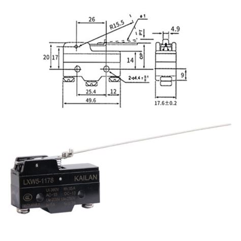 Z Hw B Micro Switch Rod Hinge Lever Actuator Limit Switch A