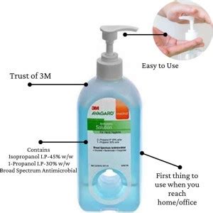 3M Avagard AVAGARD HANDRUB ANTISEPTIC SOLUTION 500ML Hand Rub Bottle