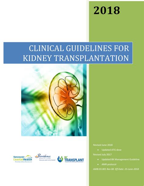 Clinical Guidelines For Kidney Transplantation