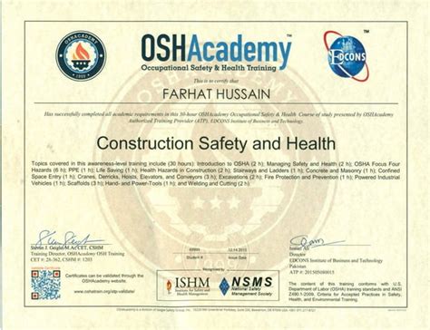 Osha With Labour Card Ppt