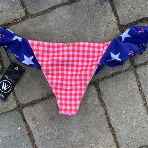 Wildfox Swim Nwt Wildfox Red White Blue Stars Patriotic Bikini Poshmark