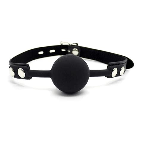 Black Soft Silicone Gag Ball Sex Toys Open Mouth Gag BDSM Bondage Mouth Ball Couples Sex