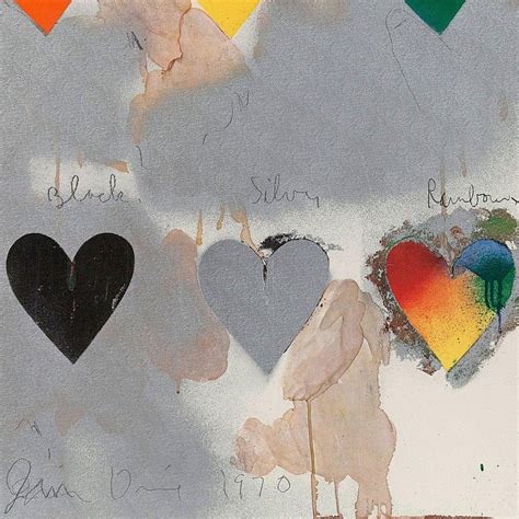 Jim Dine - Jim Dine "8 Hearts / Look" Lithograph, 1970 at 1stDibs