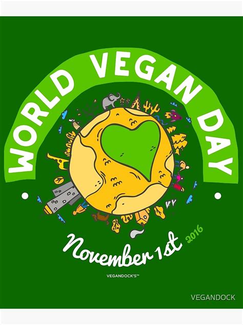 "World Vegan Day" Poster by VEGANDOCK | Redbubble