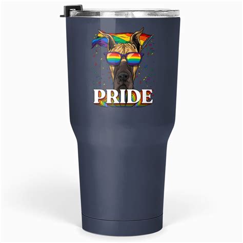 Lgbt Pride Great Dane Gay Pride Lgbtq Rainbow Flag Sunglasses Tumblers Oz Sold By