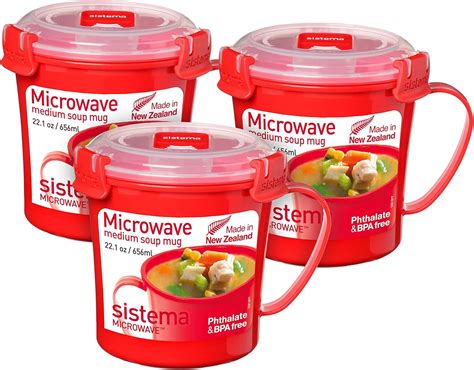 Amazon Sistema Microwave Soup Mugs Microwave Food Containers