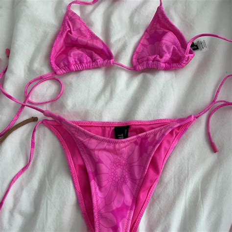 Triangl Pink Bikini Set Size Small Depop