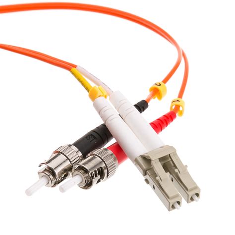 10 Meter LC/ST Multimode Duplex Fiber Optic Cable, 50/125