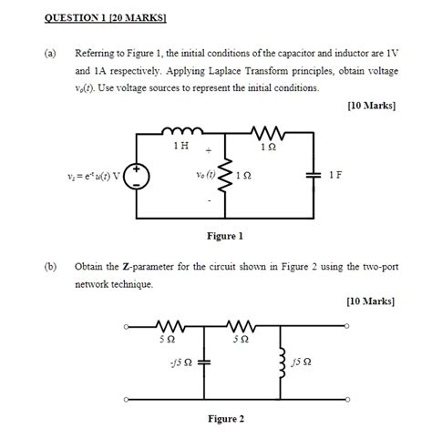 Solved Question 1 20 Marks A Referring To Figure 1 The Initial