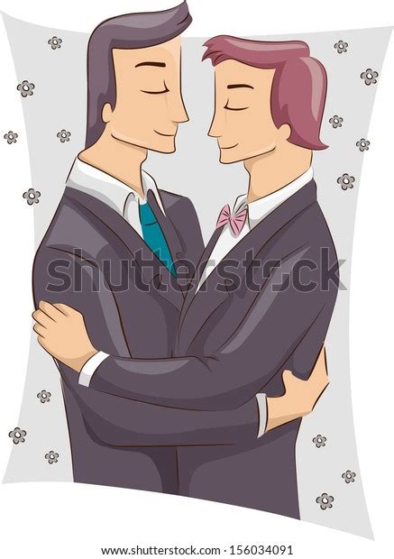 Illustration Pair Male Same Sex Couple Stock Vector Royalty Free Shutterstock