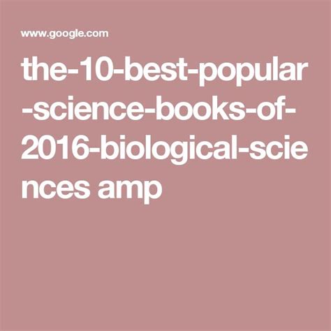 The 10 Best Popular Science Books Of 2016