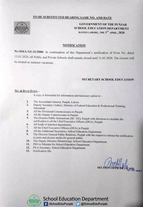 Government And Private School Summer Holidays 2024 Punjab Govt