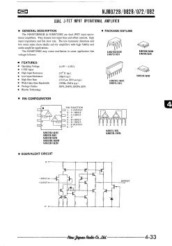 NJM072 Datasheet PDF Japan Radio Corporation