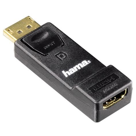 Переходник Hama DisplayPort/HDMI 00054586, black • DisplayPort (гнездо ...