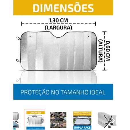 Protetor Solar Parabrisas Quebra Sol Para Painel De Carro Pronto