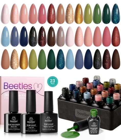 Amazon Beetles Brown Gel Polish Set Colors Nude Gel Nail Polish Shimmer Brown Red
