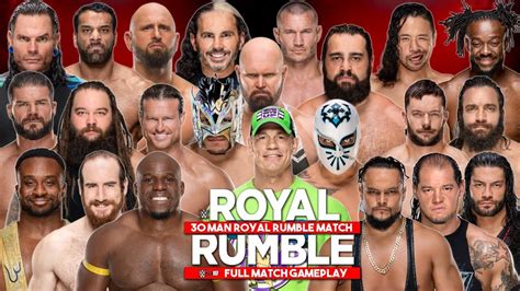 Wwe Royal Rumble 2018 30 Man Royal Rumble Match Wwe 2k18 Youtube