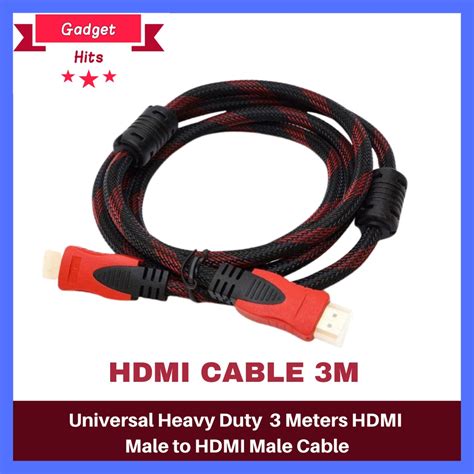 Universal Heavy Duty 3 Meters HDMI Male To HDMI Male Cable Shopee