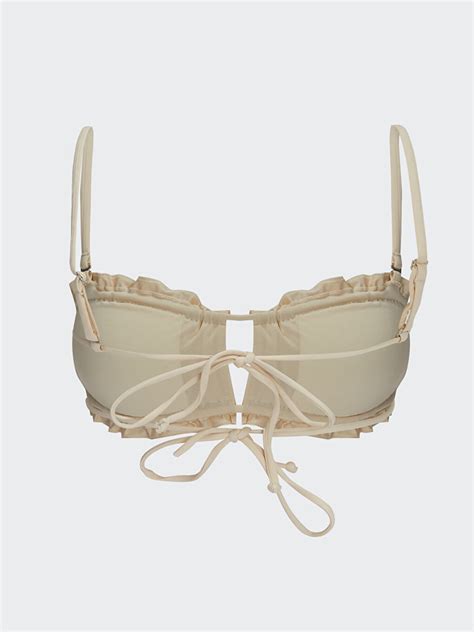 LCW DREAM Ekru Kadın Dikişli Pedli Düz Bikini Üst S39439Z8 SGG LCW