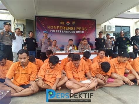 Operasi Sikat Krakatau 2023 Polres Lampung Timur Ringkus 27 Orang