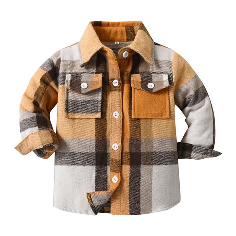boys shirts jacket long sleeve polo boys casual collared shirts plaid