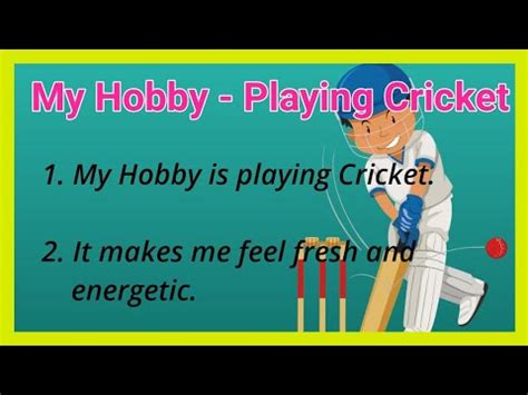 My Hobby Essay In English On Cricket Telegraph