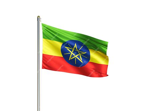 Premium Photo | Ethiopia national flag waving in isolated white