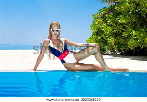 Beautiful Sexy Tanned Woman Bikini Model Stock Photo Shutterstock
